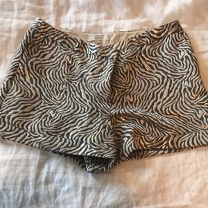 Metallic zebra Loft shorts